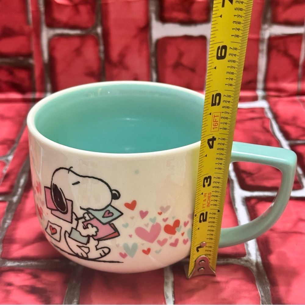 Peanuts Snoopy Valentines Hearts cards ceramic mug - Picture 5 of 8